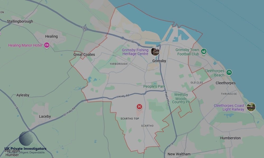 Areas of Grimsby our Tracing Agents operate