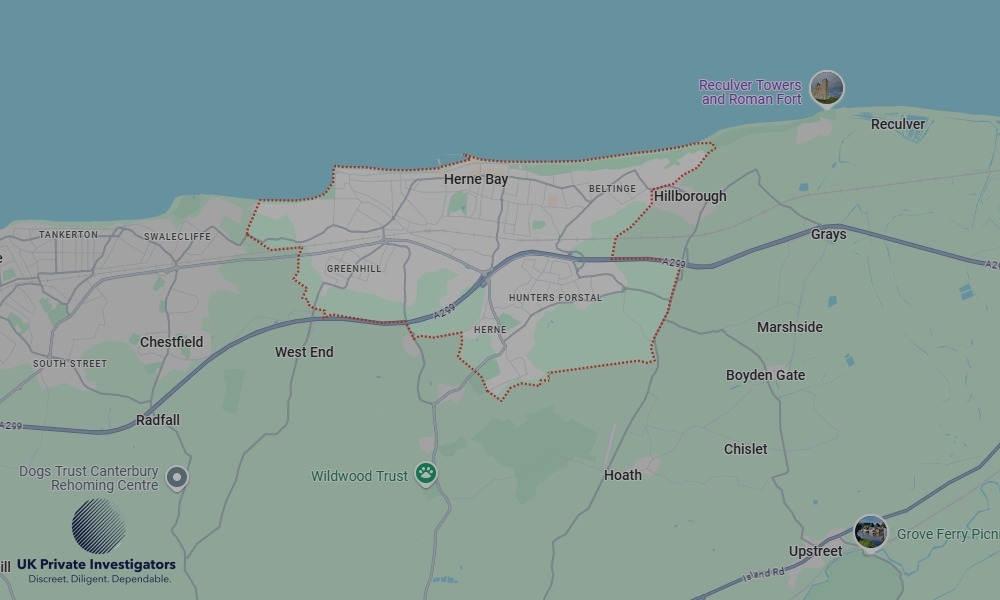 Areas of Herne Bay our Tracing Agents operate