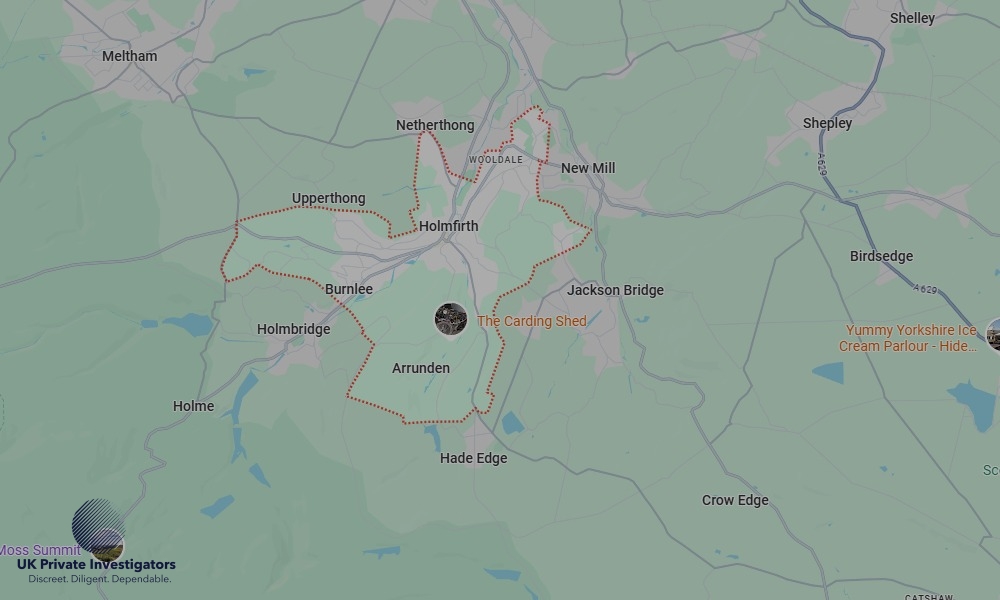 Areas of Holmfirth our Tracing Agents operate