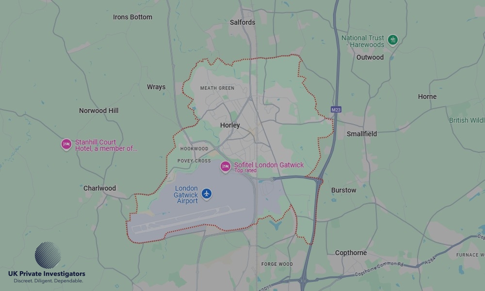 Areas of Horley our Tracing Agents operate