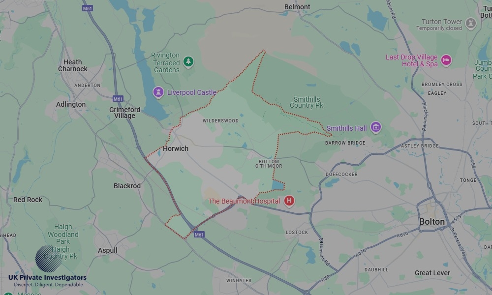 Areas of Horwich our Tracing Agents operate