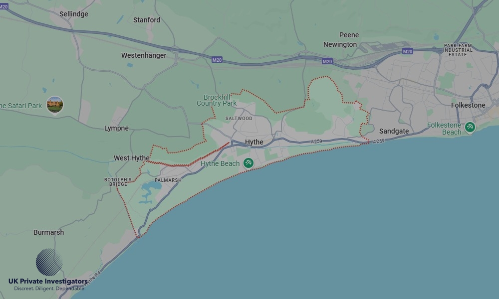 Areas of Hythe our Tracing Agents operate