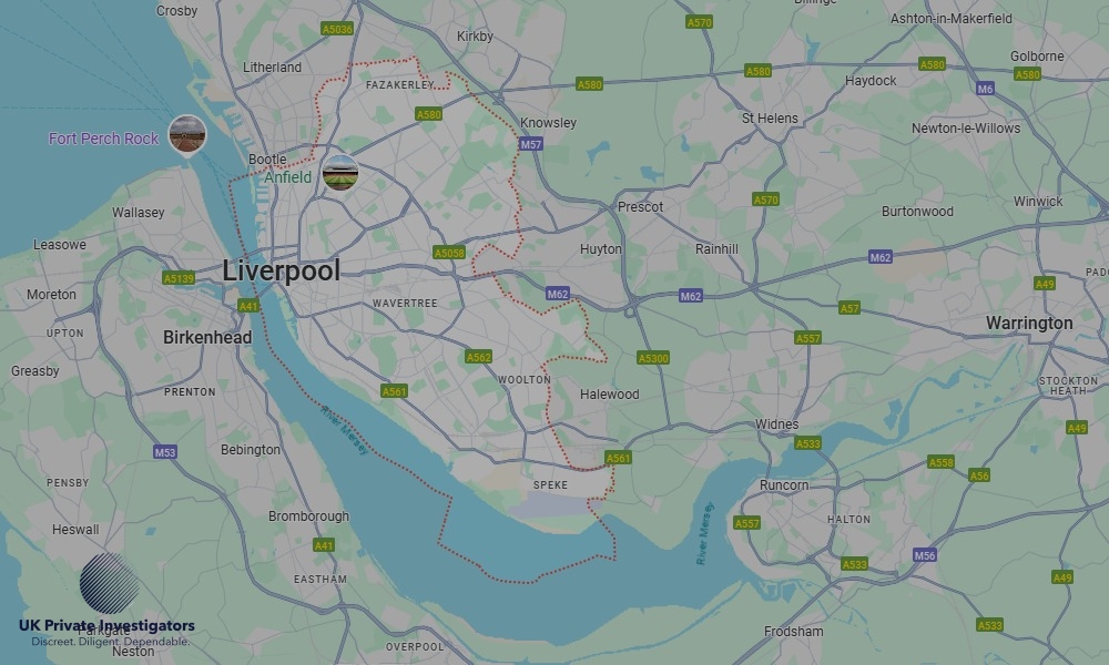 Areas of Liverpool our Tracing Agents operate