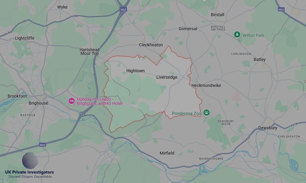 Areas of Liversedge our Tracing Agents operate