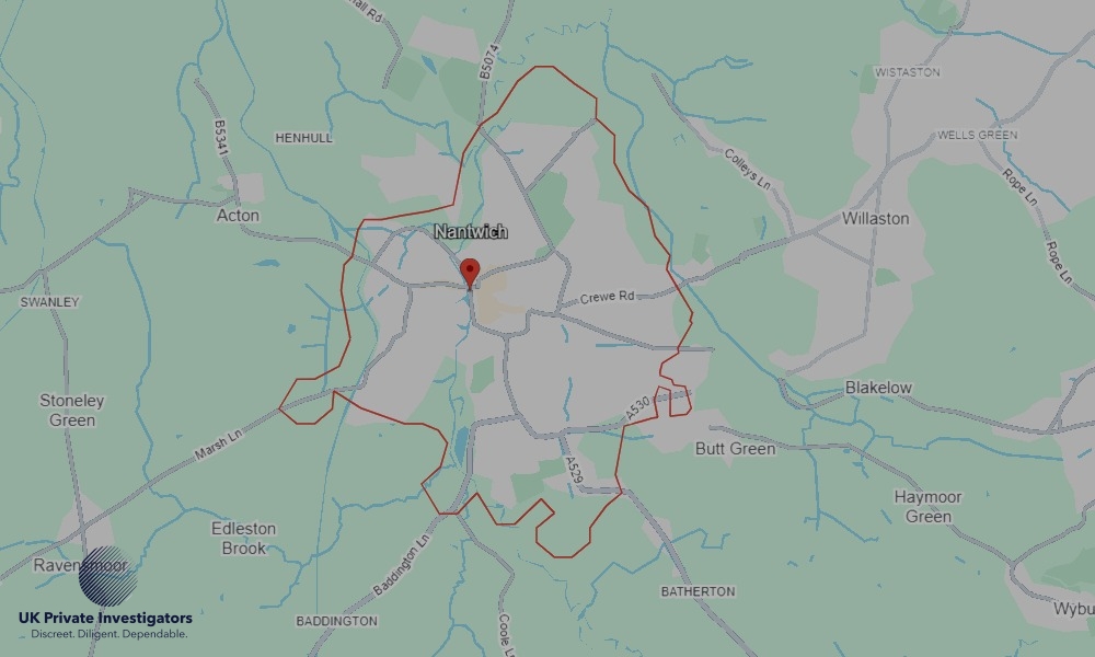 Areas of Nantwich our Tracing Agents operate