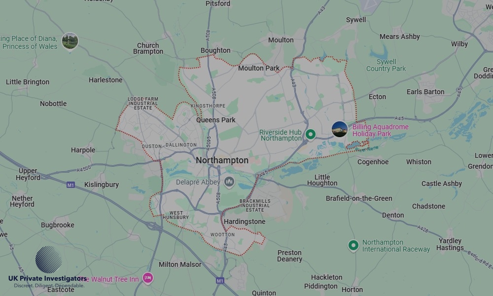 Areas of Northampton our Tracing Agents operate