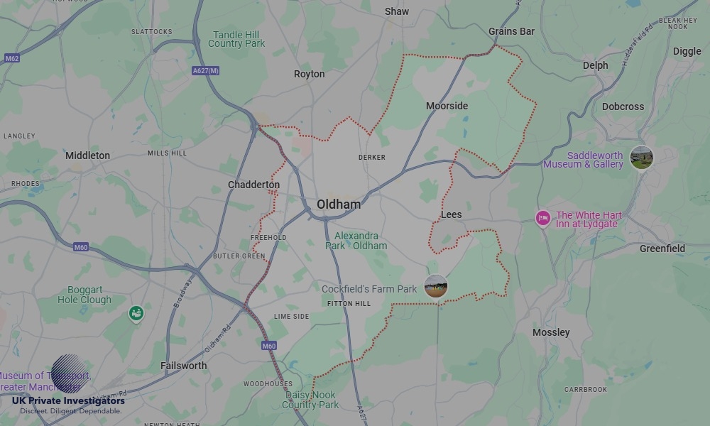 Areas of Oldham our Tracing Agents operate