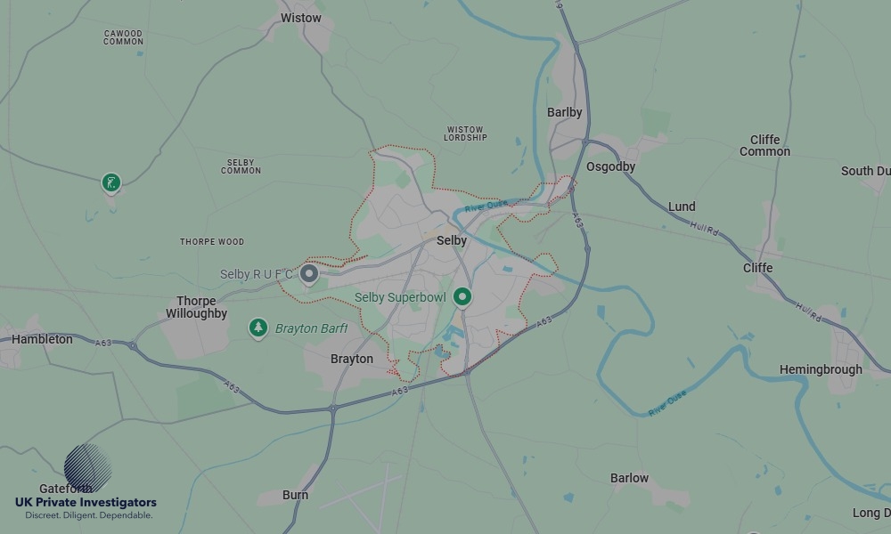 Areas of Selby our Tracing Agents operate