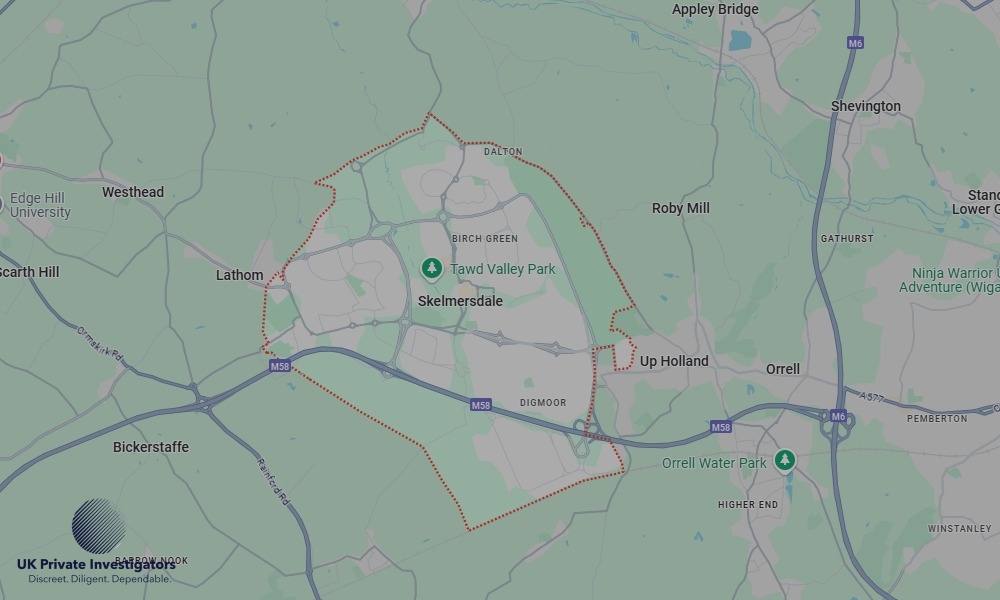 Areas of Skelmersdale our Tracing Agents operate