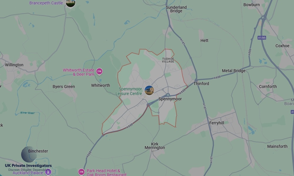 Areas of Spennymoor our Tracing Agents operate