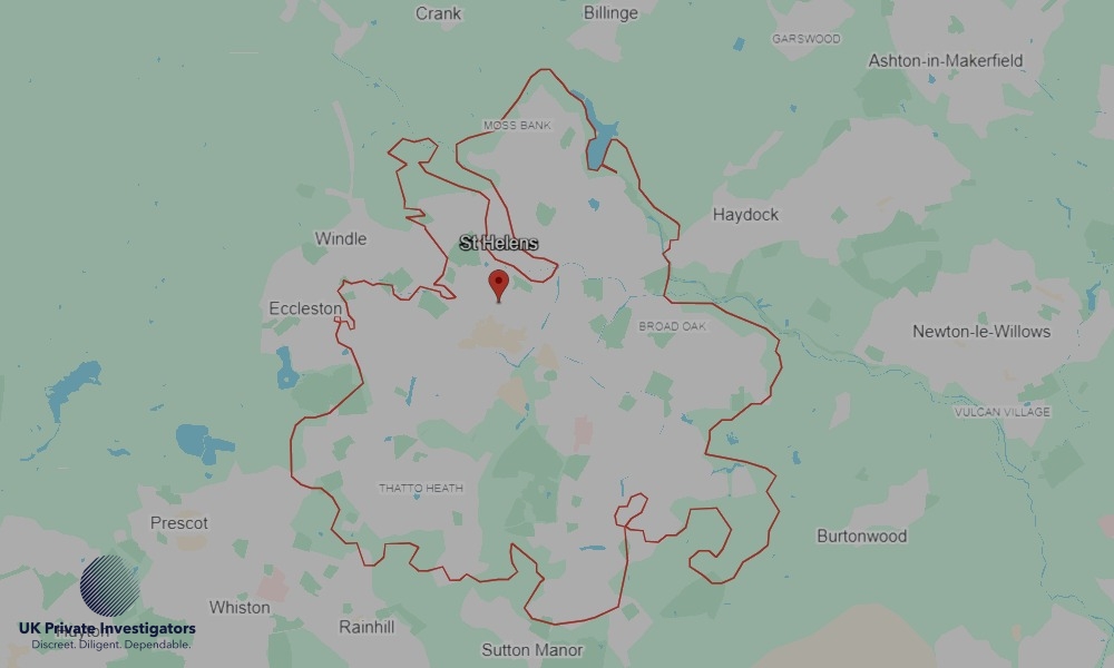 Areas of St Helens our Tracing Agents operate
