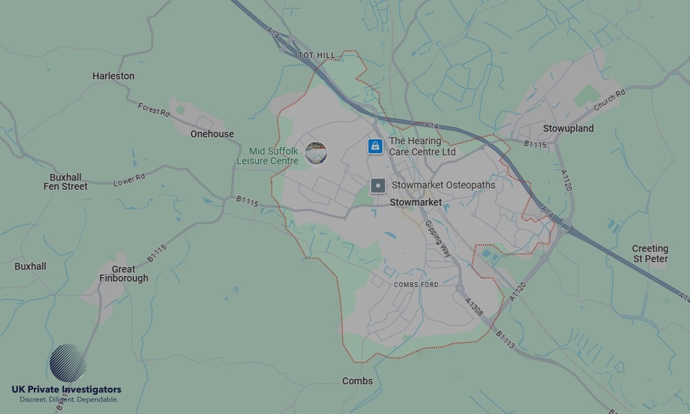 Areas of Stowmarket our Tracing Agents operate
