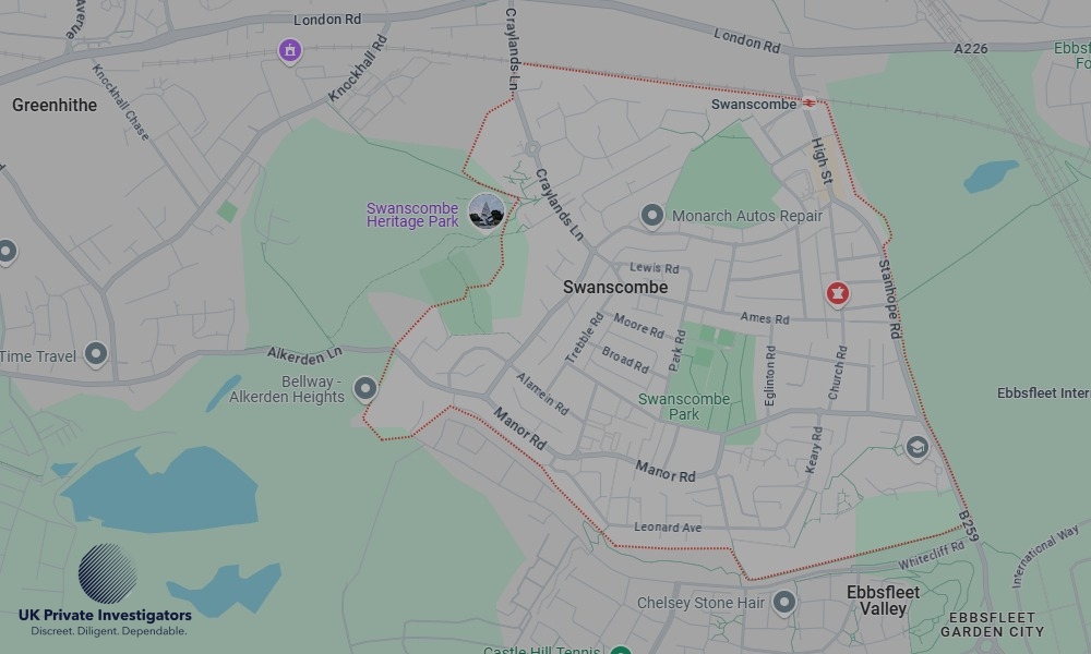 Areas of Swanscombe our Tracing Agents operate