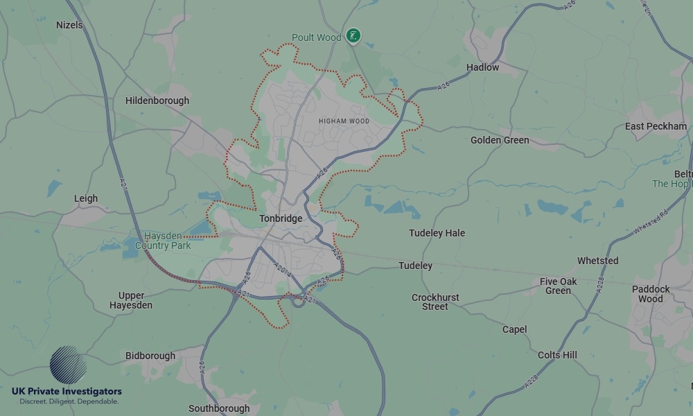 Areas of Tonbridge our Tracing Agents operate