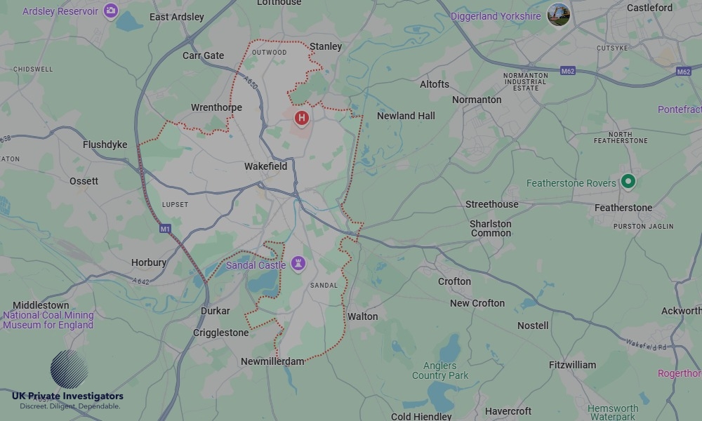 Areas of Wakefield our Tracing Agents operate