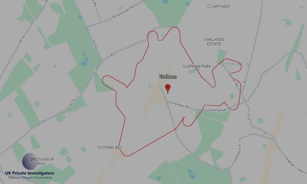 Areas of Balham our Tracing Agents operate