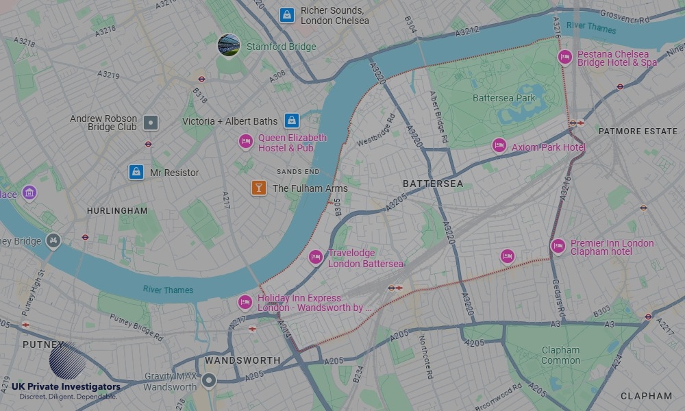 Areas of Battersea our Tracing Agents operate