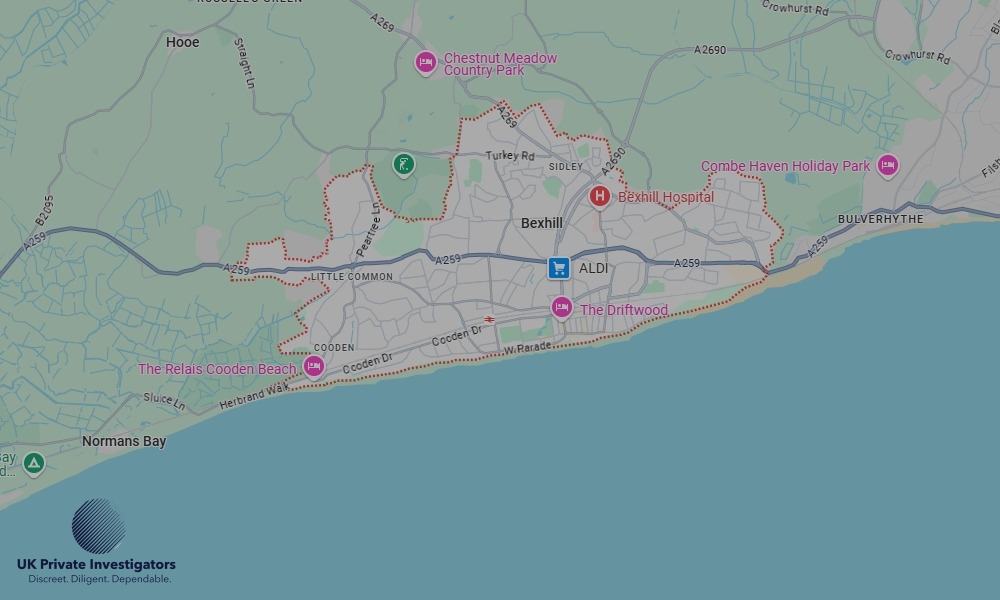 Areas of Bexhill our Tracing Agents operate