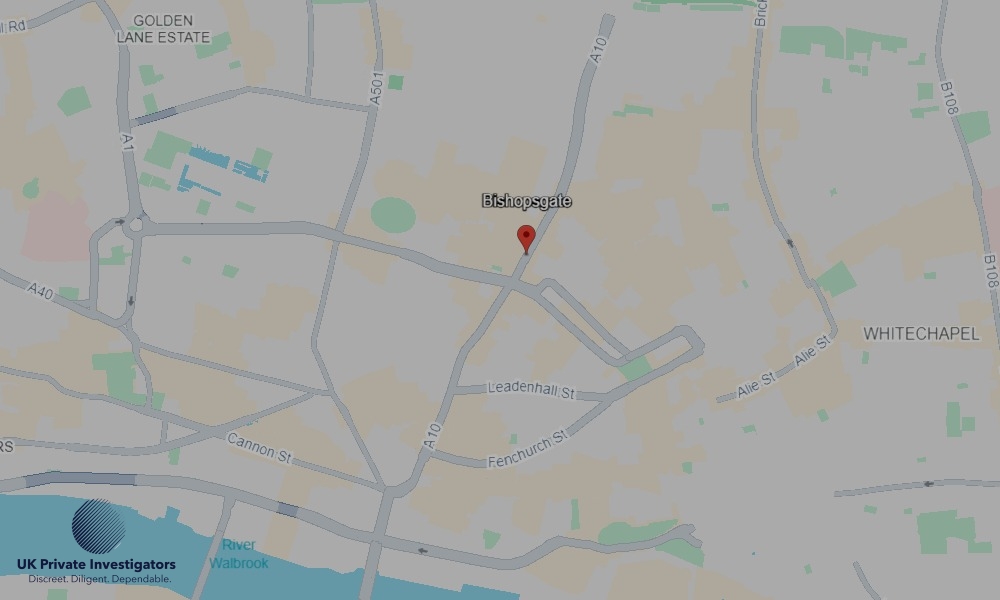 Areas of Bishopsgate our Tracing Agents operate