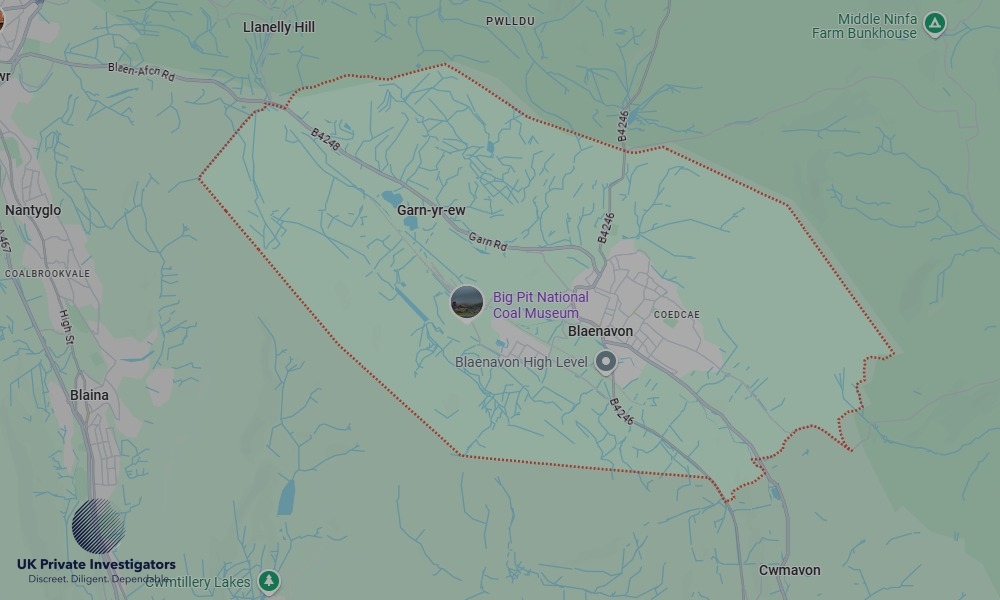 Areas of Blaenavon our Tracing Agents operate Areas of Blaenavon our Tracing Agents operate