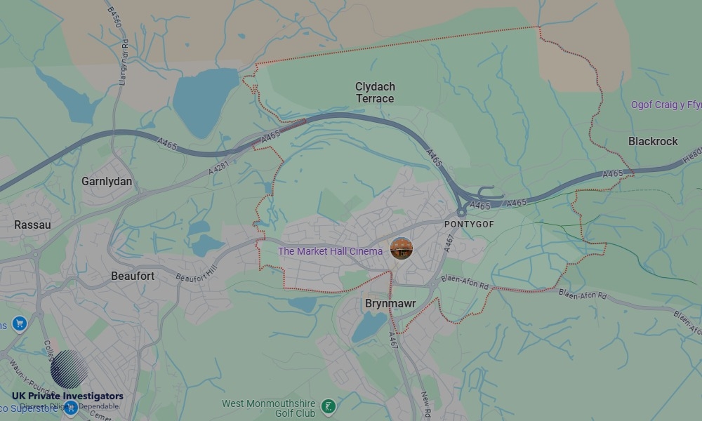 Areas of Brynmawr our Tracing Agents operate