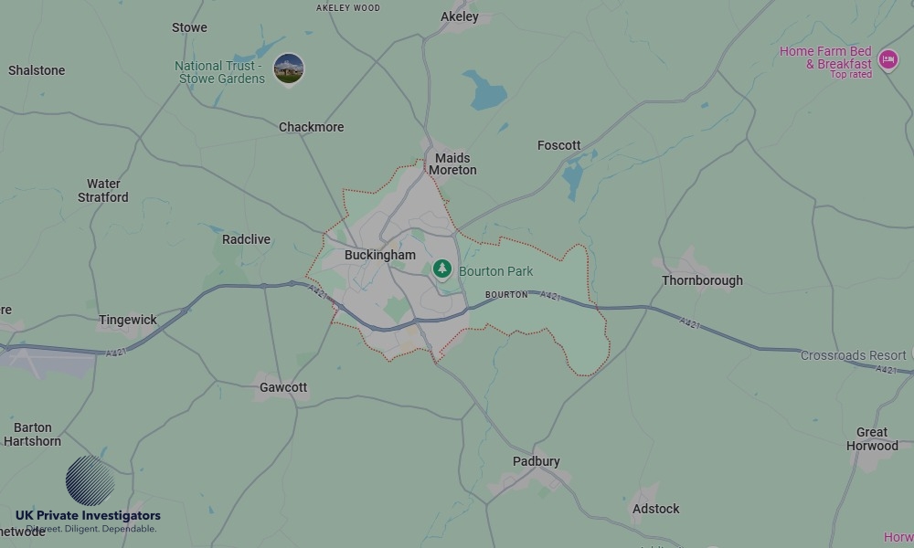 Areas of Buckingham our Tracing Agents operate