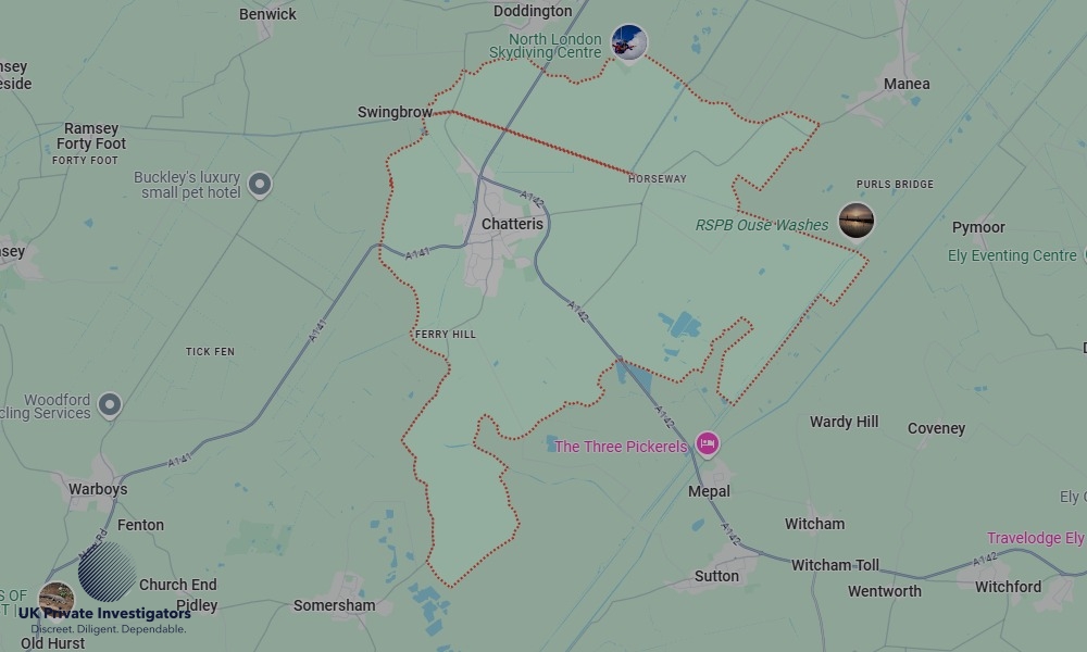 Areas of Chatteris our Tracing Agents operate