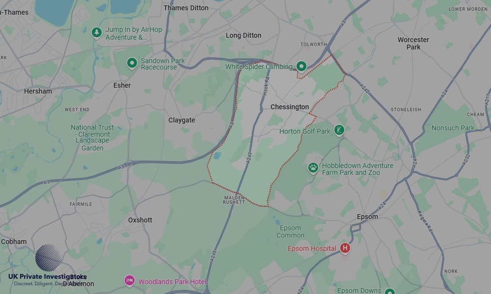 Areas of Chessington our Tracing Agents operate