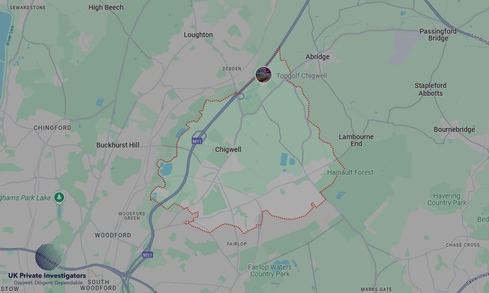 Areas of Chigwell our Tracing Agents operate