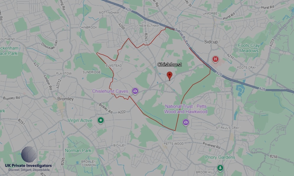 Areas of Chislehurst our Tracing Agents operate