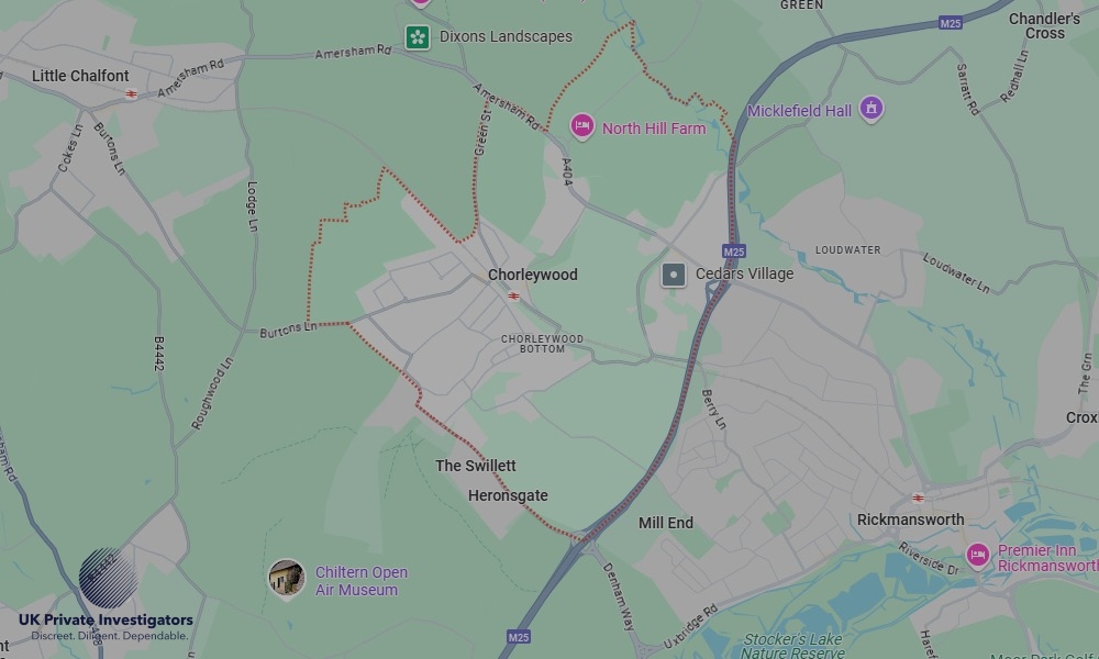 Areas of Chorleywood our Tracing Agents operate