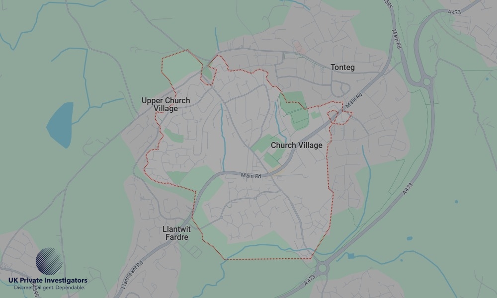 Areas of Church Village our Tracing Agents operate