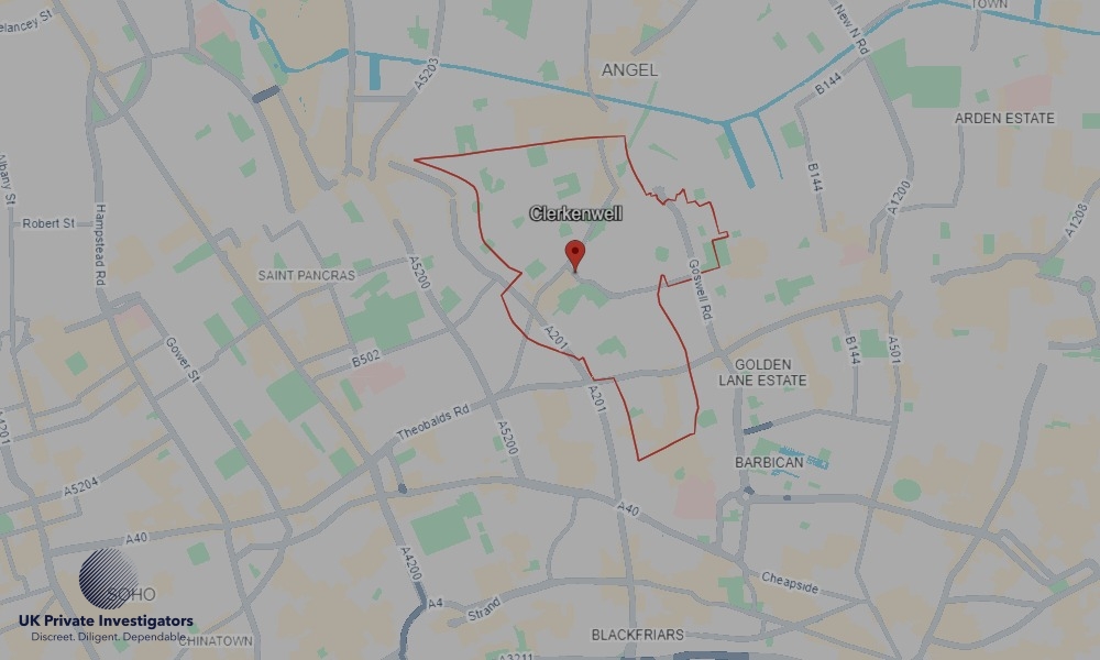 Areas of Clerkenwell our Tracing Agents operate