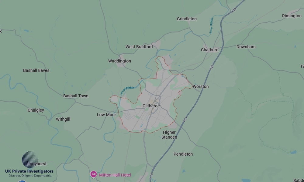 Areas of Clitheroe our Tracing Agents operate