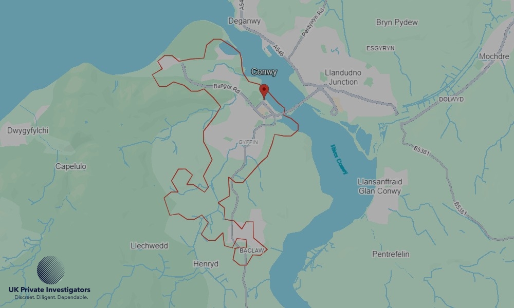 Areas of Conwy our Tracing Agents operate