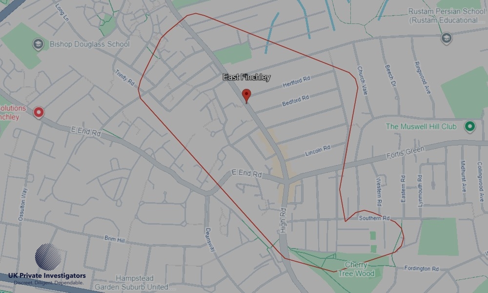 Areas of East Finchley our Tracing Agents operate
