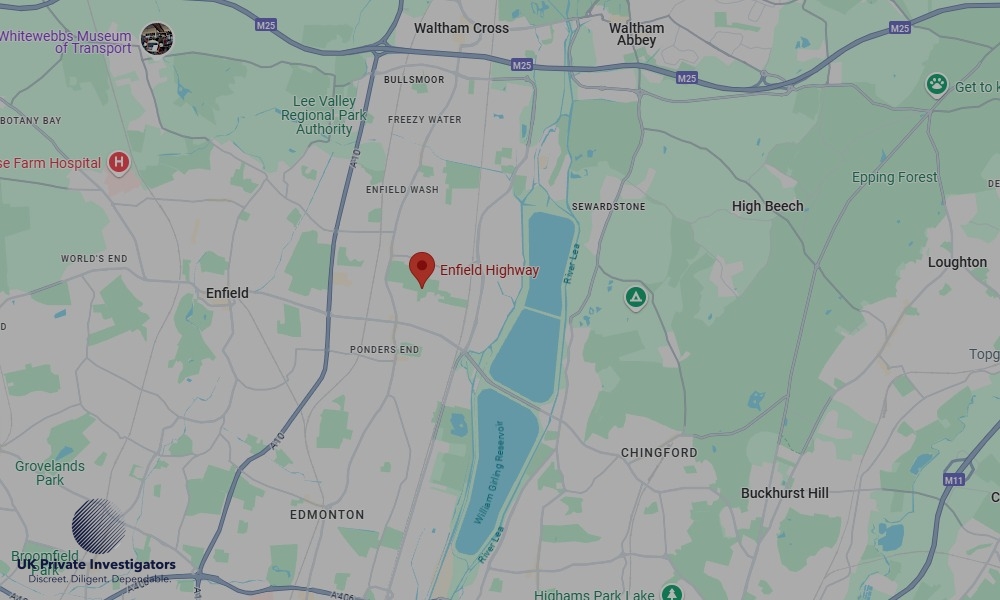 Areas of Enfield Highway our Tracing Agents operate