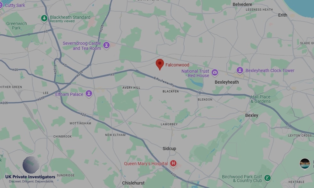 Areas of Falconwood our Tracing Agents operate