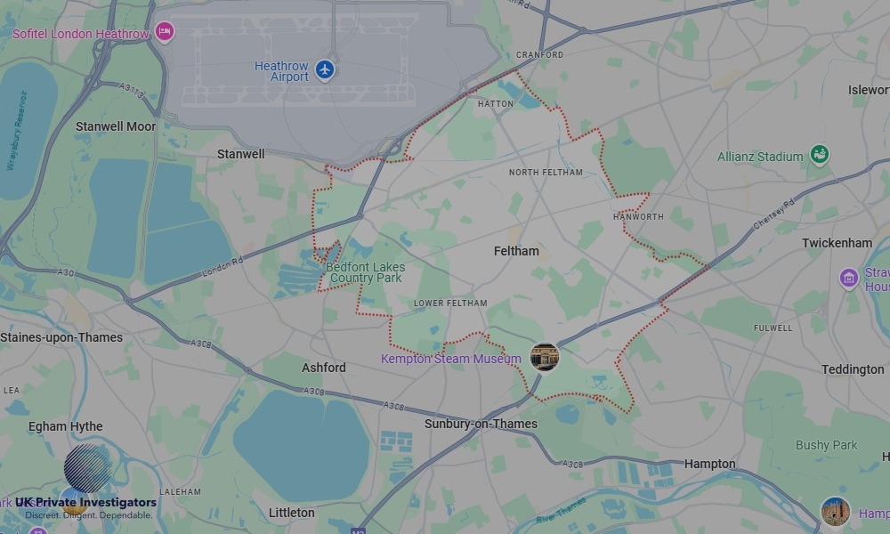 Areas of Feltham our Tracing Agents operate