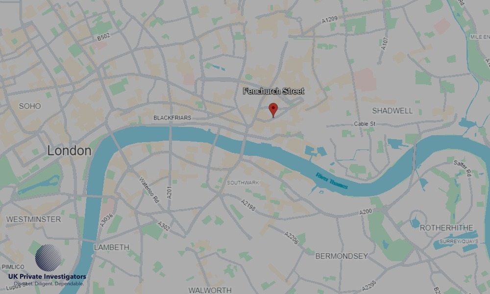 Areas of Fenchurch Street our Tracing Agents operate