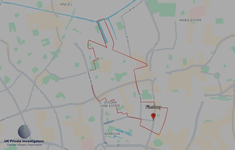 Areas of Finsbury our Tracing Agents operate