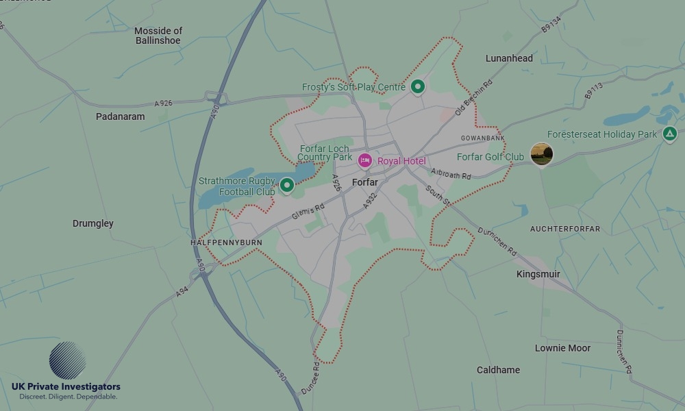 Areas of Forfar our Tracing Agents operate