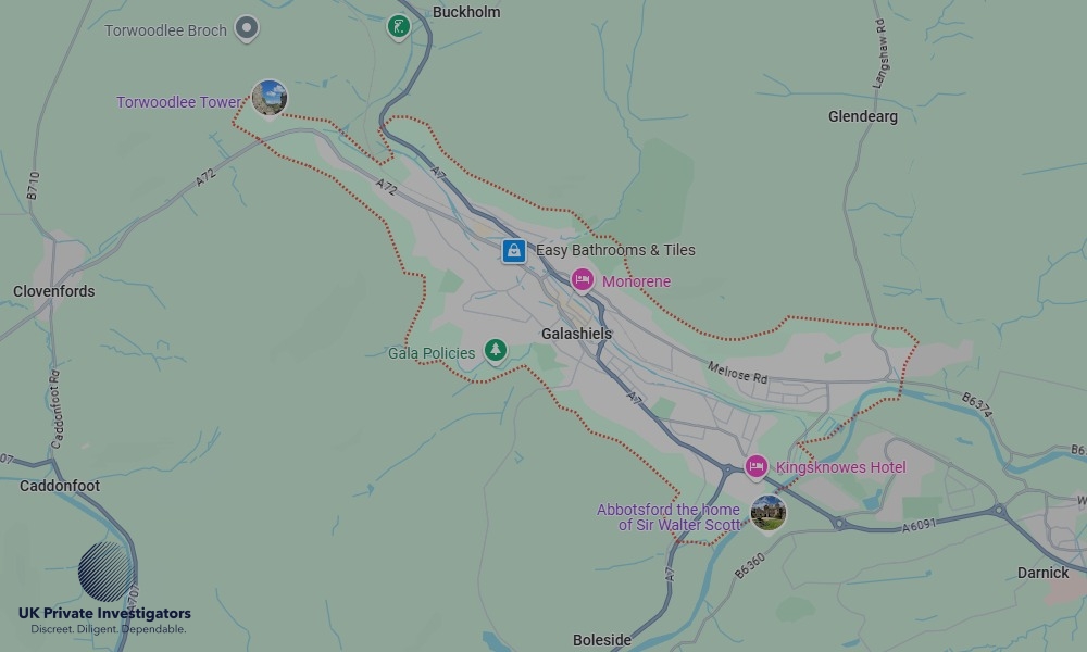 Areas of Galashiels our Tracing Agents operate Areas of Galashiels our Tracing Agents operate