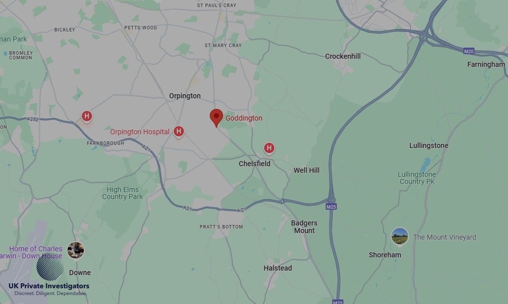 Areas of Goddington our Tracing Agents operate