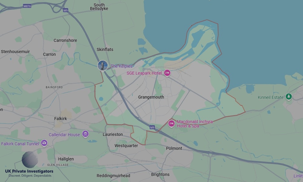 Areas of Grangemouth our Tracing Agents operate