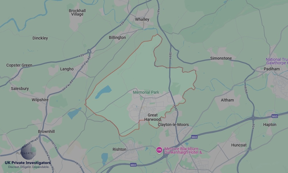 Areas of Great Harwood our Tracing Agents operate