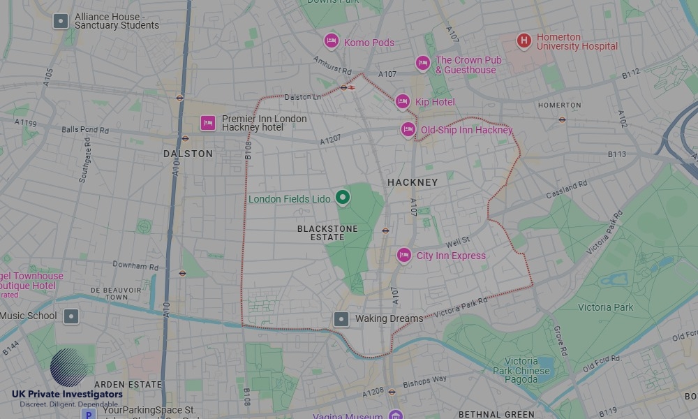 Areas of Hackney our Tracing Agents operate