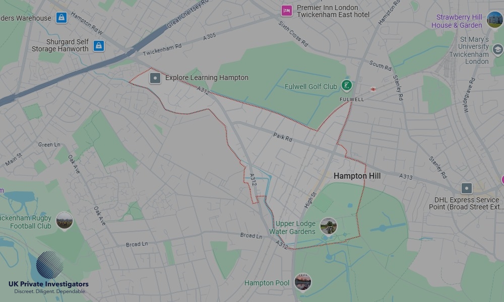 Areas of Hampton Hill our Tracing Agents operate