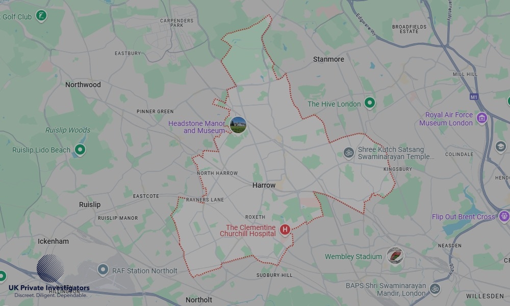 Areas of Harrow our Tracing Agents operate Areas of Harrow our Tracing Agents operate