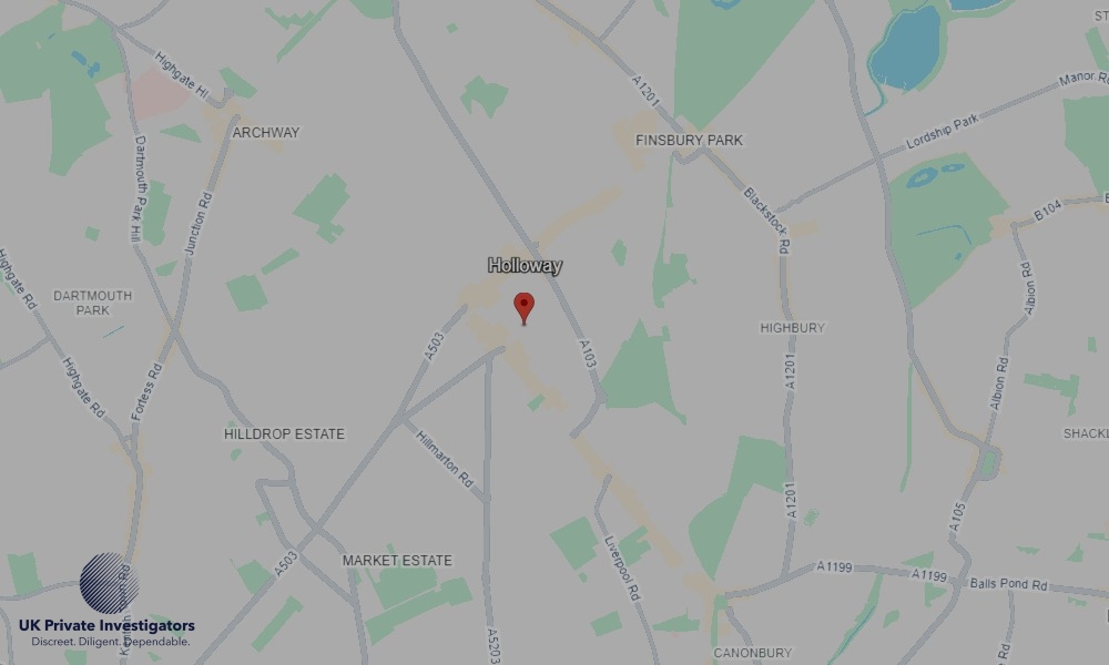 Areas of Holloway our Tracing Agents operate